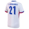 Camisola França L. Hernandez 21 Homen Equipamento 2ª Euro 2024